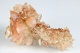 Calcite Crystal Cluster with Hematite Phantoms - Fluorescent! #179938-1